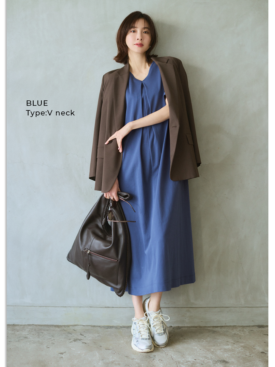 スローン【Marisol別注】接触冷感2WAY半袖ワンピースコーデ2