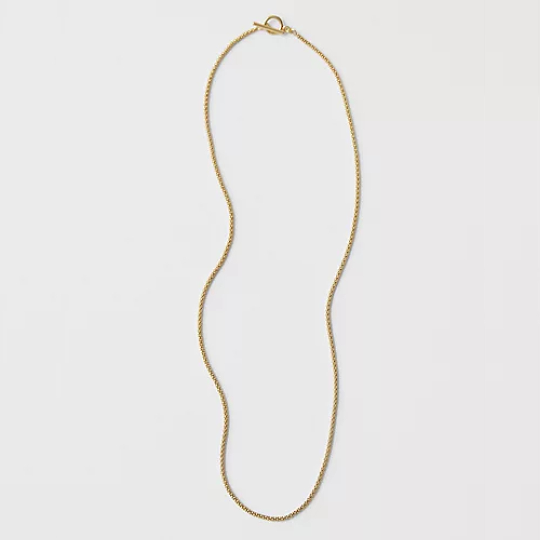 マリハ Silent Rain ネックレス ポップコーンチェーン S SV(K18P) 40cm