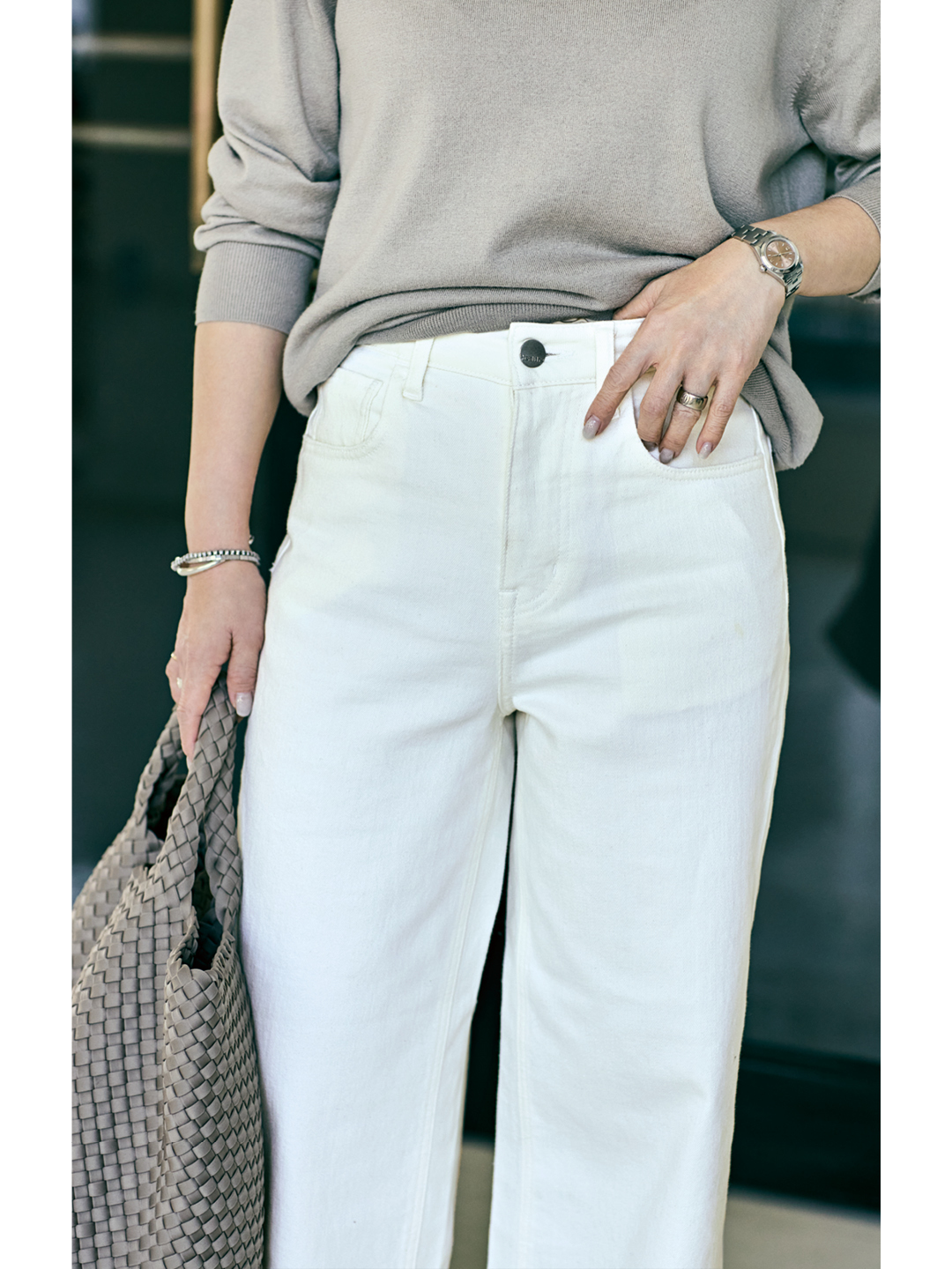 bemi×ヘルシーデニム【Marisol別注】Pink Pepper ワイドデニム POINT②