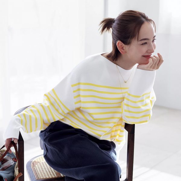 12closet【洗える】ボートネックボーダーニット￥13,200