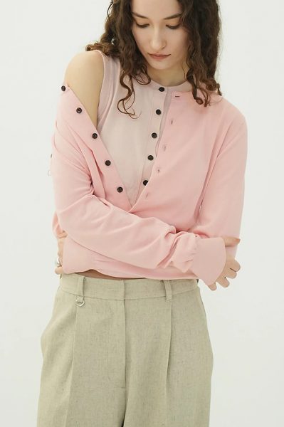 CLANEW LAYERED KNIT CARDIGAN￥28,600