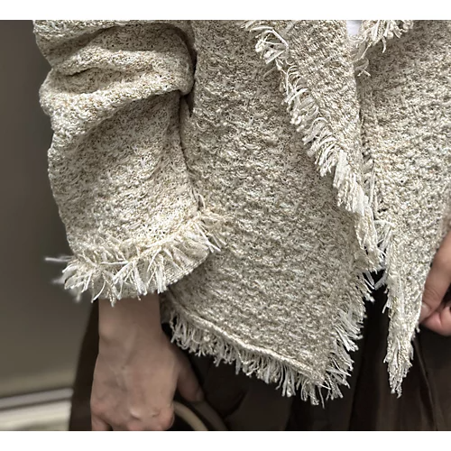 E by eclatツイード風ニットガウンジャケット¥23,100