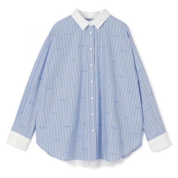 MUVEILレター刺繍シャツブラウス¥46,200