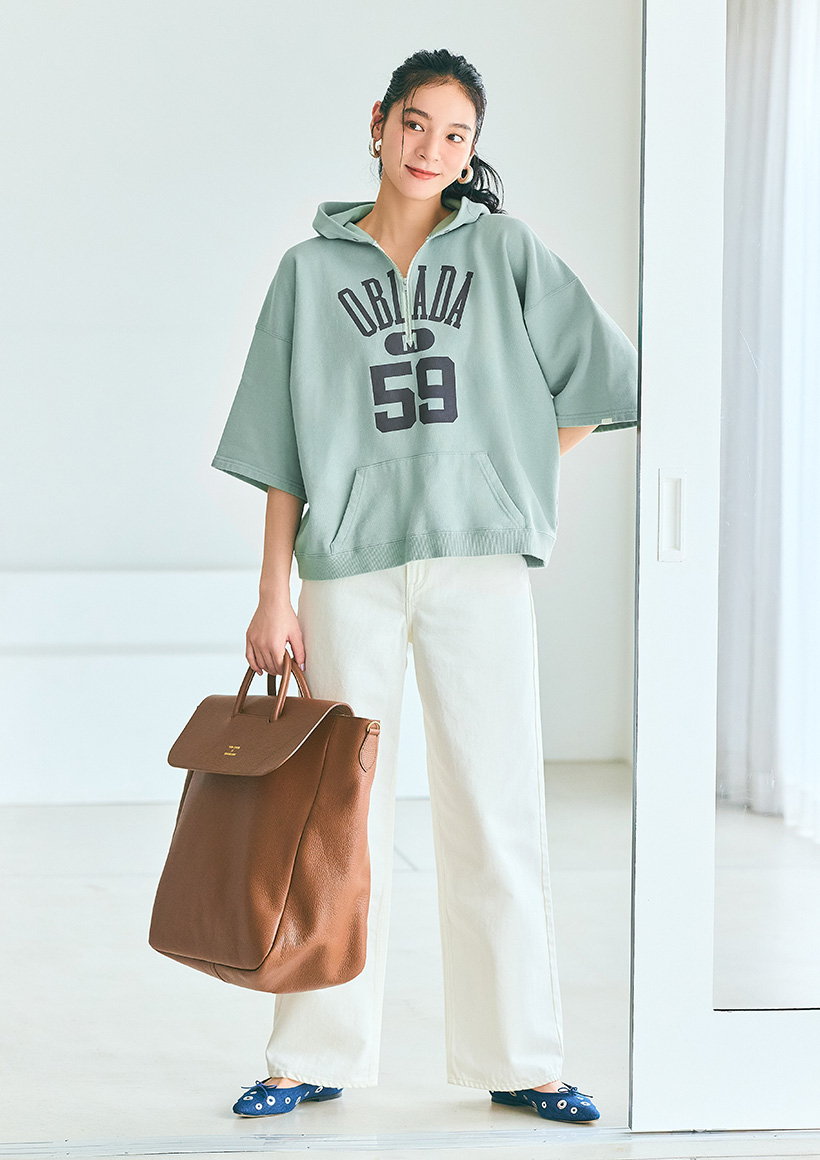 フォルム美人なスウェット×女っぽ靴でつくる初夏の6Style