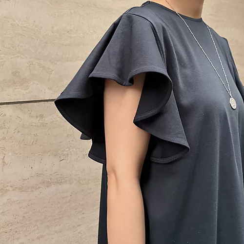 ｃ袖フリル接触冷感ワンピース