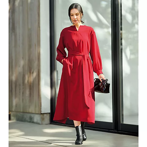 E by eclatキーネックドラマティックワンピース