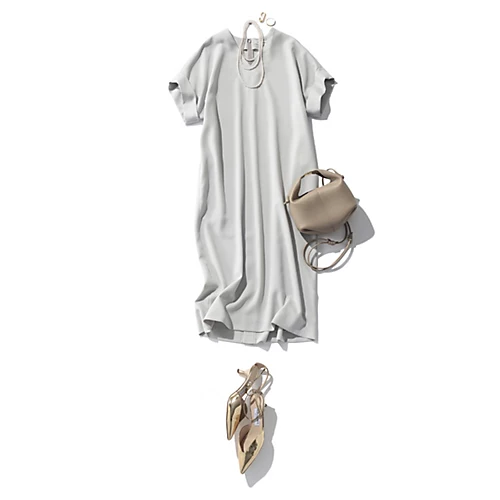 E by eclat【とろみ】コクーンワンピース