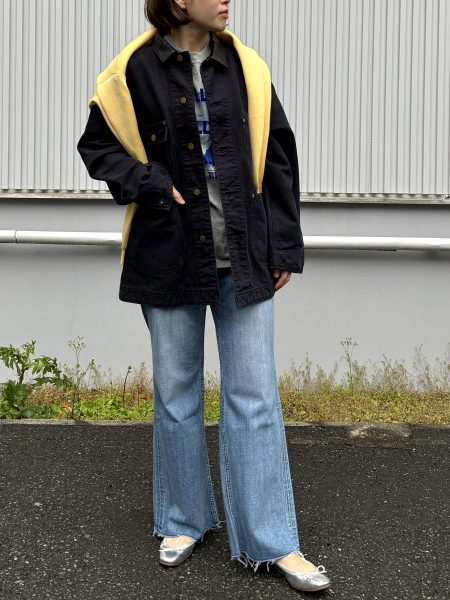 farfalleスクエアギャザーバレエ¥12,100シルバーメタル、他3色