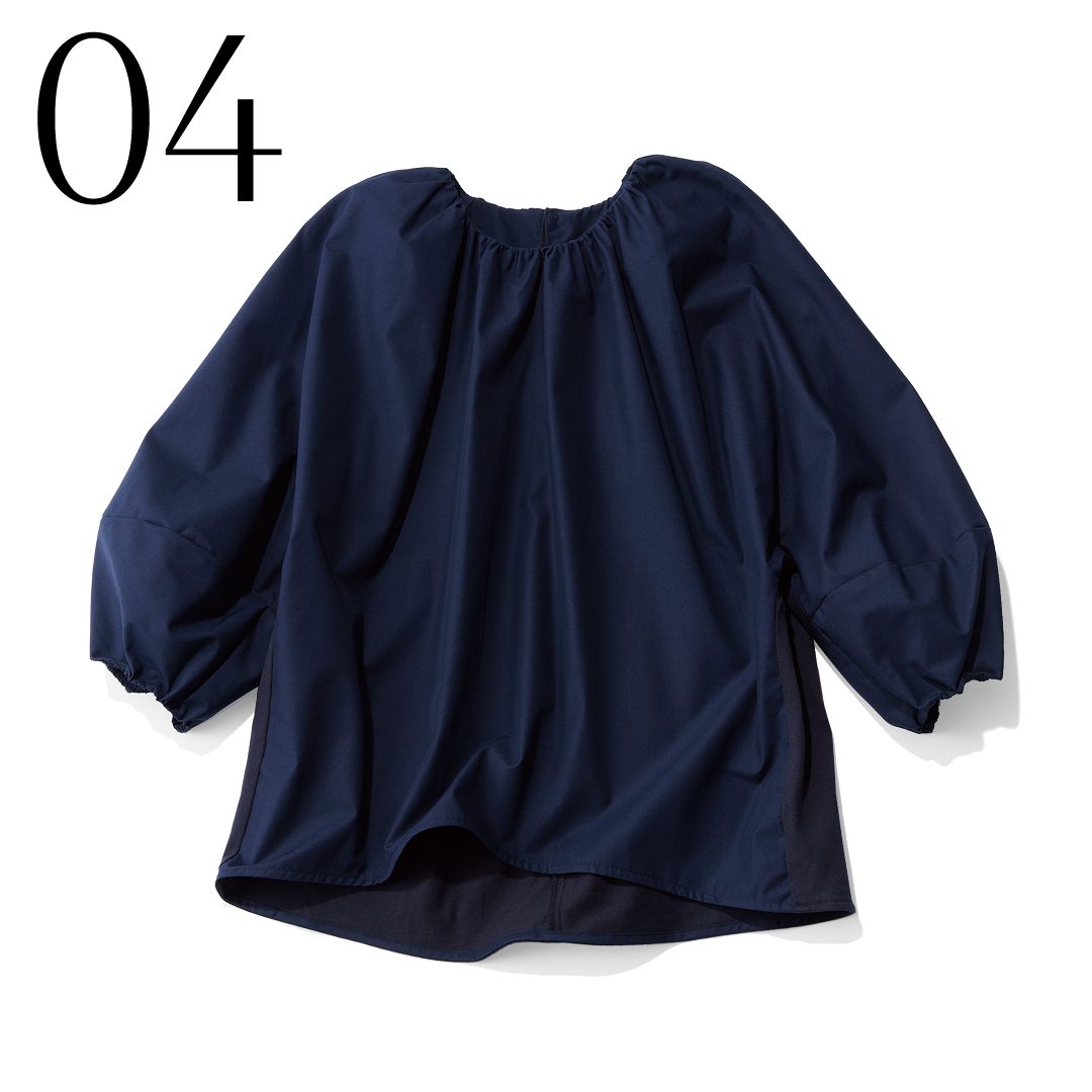 エムセブンデイズ【洗える】布帛ドッキングTシャツ