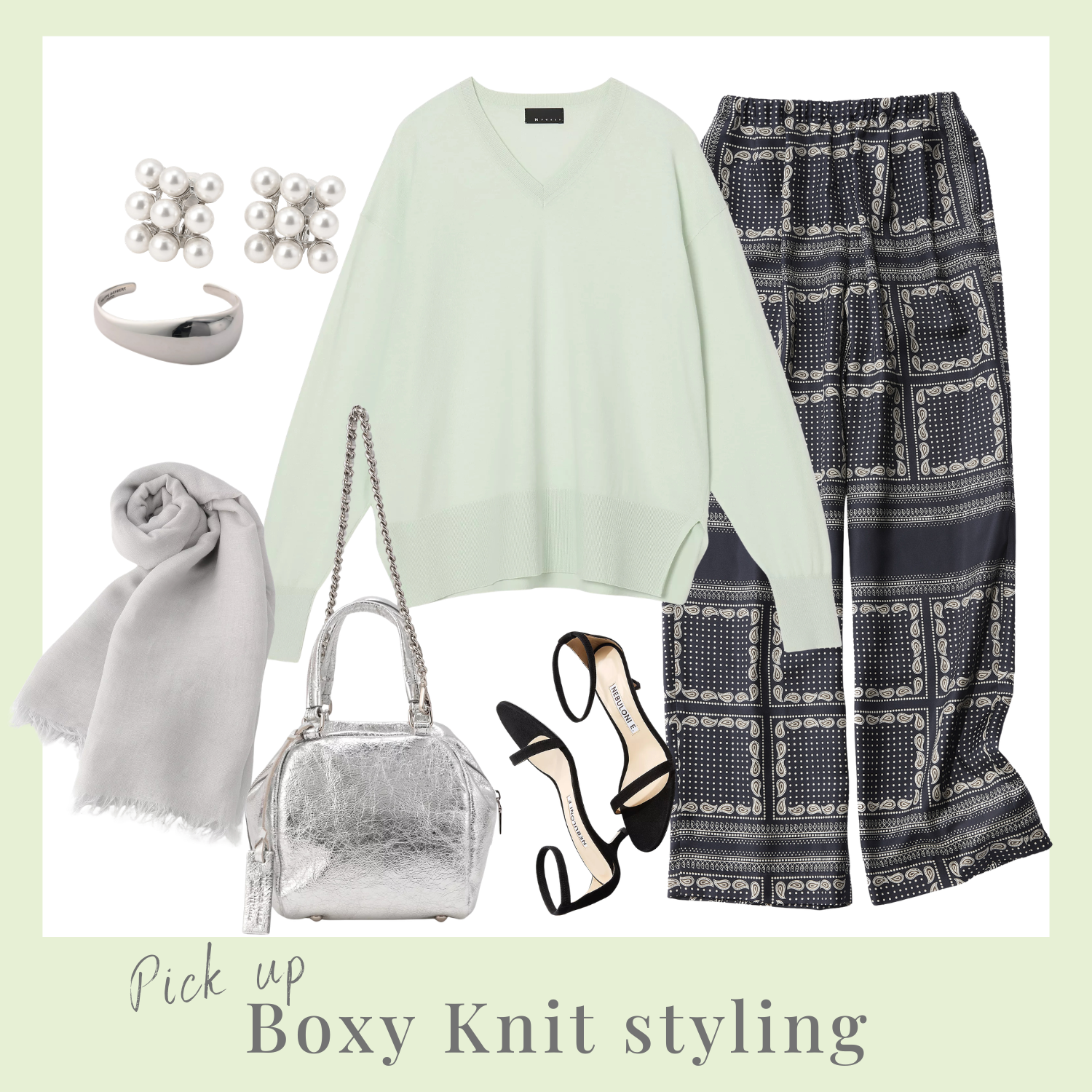 40代のきれいめ派に！パステルカラーニットでつくる旬の春コーデ