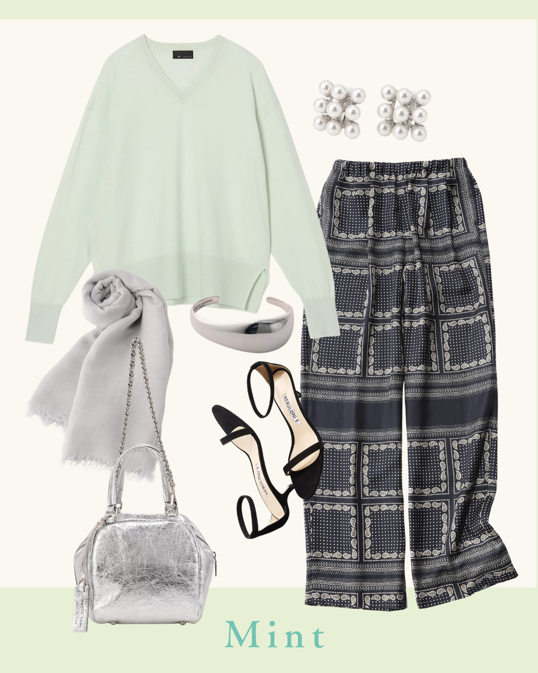 40代のきれいめ派に!パステルカラーニットでつくる旬の春コーデ