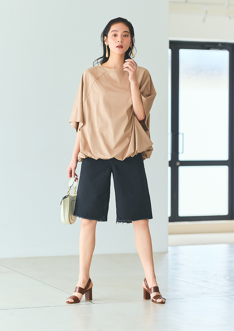 フォルム美人なスウェット×女っぽ靴でつくる初夏の6Style