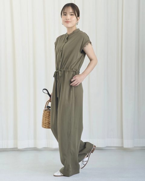 12closet【DEAR DAYS】【洗える】繊細レーススリーブの落ち感オールインワン￥23,100￥16,940（