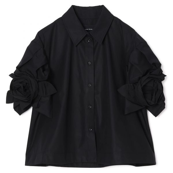 SIMONE ROCHACROPPED ROSE PUFF SLEEVE SHIRT￥116,600