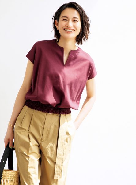 E by eclat「夏の着映え服」柄パンツ、カーディガン、セットアップ éclat2026年7・8月合併号特集