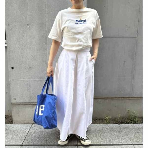 12closet【洗える】USA コットン Merci Tシャツ¥5,500