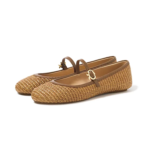 Gianvito RossiCARLA/ラフィアバレエシューズ¥117,700