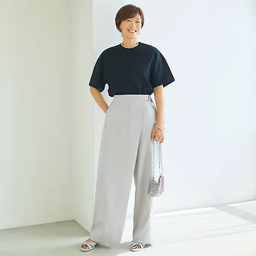 E by eclatラップ風UVカットパンツ￥22,000