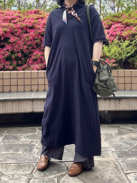 12closet【石上美津江さんコラボ】【洗える】鹿の子ポロワンピース¥12,100