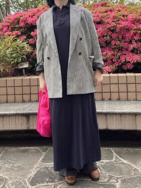 12closet【石上美津江さんコラボ】【洗える】鹿の子ポロワンピース¥12,100