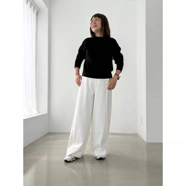 E by eclat優美なセミワイドパンツ¥19,800