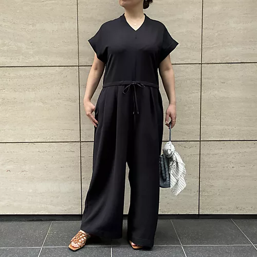 E by eclat【選べる着丈】浅Vネック遮熱オールインワン¥24,200