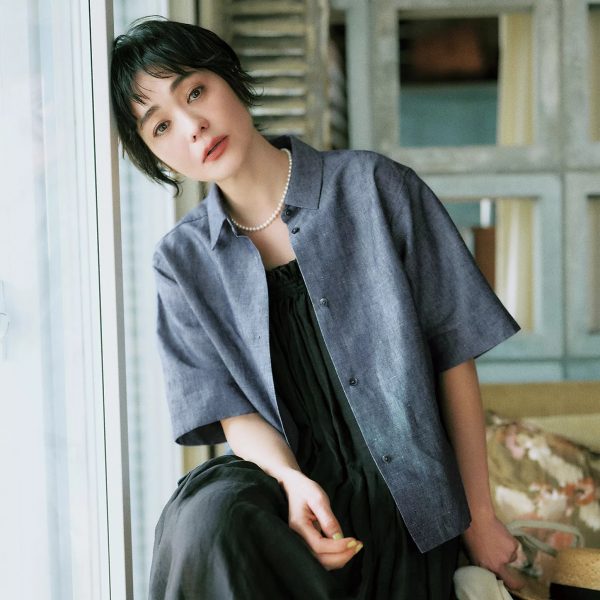 12closet【石上美津江さんコラボ】【洗える】シャンブレーシャツ￥17,600