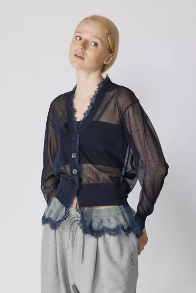 MUVEILシアーレースカーディガン¥46,200