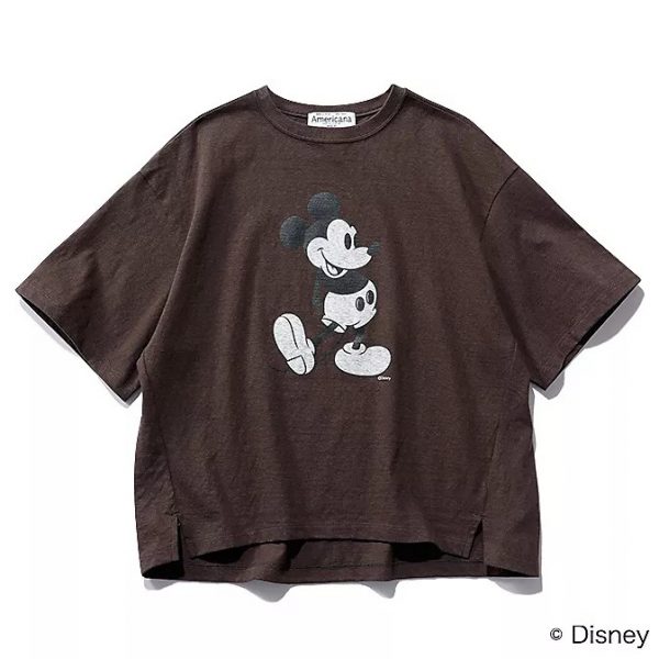 Americana【LEEマルシェ20th別注】【洗える】Mickey Print TEE(バッヂ付)¥10,450
