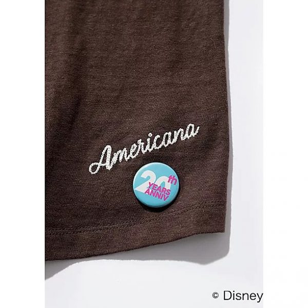 Americana【LEEマルシェ20th別注】【洗える】Mickey Print TEE(バッヂ付)¥10,450