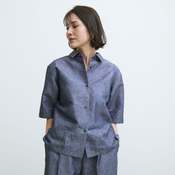 12closet【石上美津江さんコラボ】【洗える】シャンブレーシャツ￥17,600