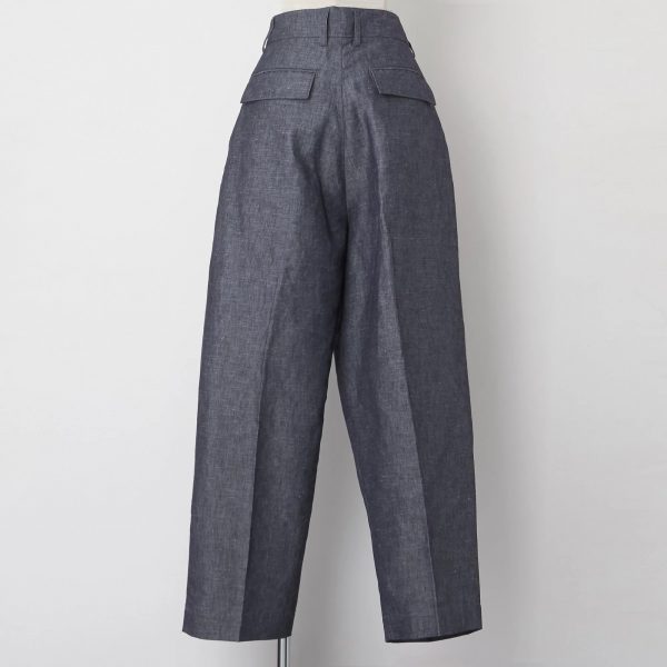 12closet【石上美津江さんコラボ】【洗える】シャンブレータックパンツ￥22,000