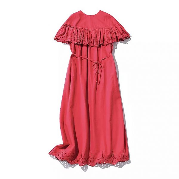12closet【kazumiさんコラボ】【洗える】前後2WAY インドコットン刺しゅうワンピース¥29,700