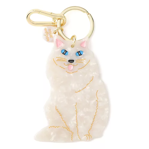 Solar EclipseHand-painted Cat Bag Charm+Keychain