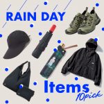 <span class="title">RAINY DAY ITEMS 10｜雨の日を快適にする機能派アイテム集めました！</span>