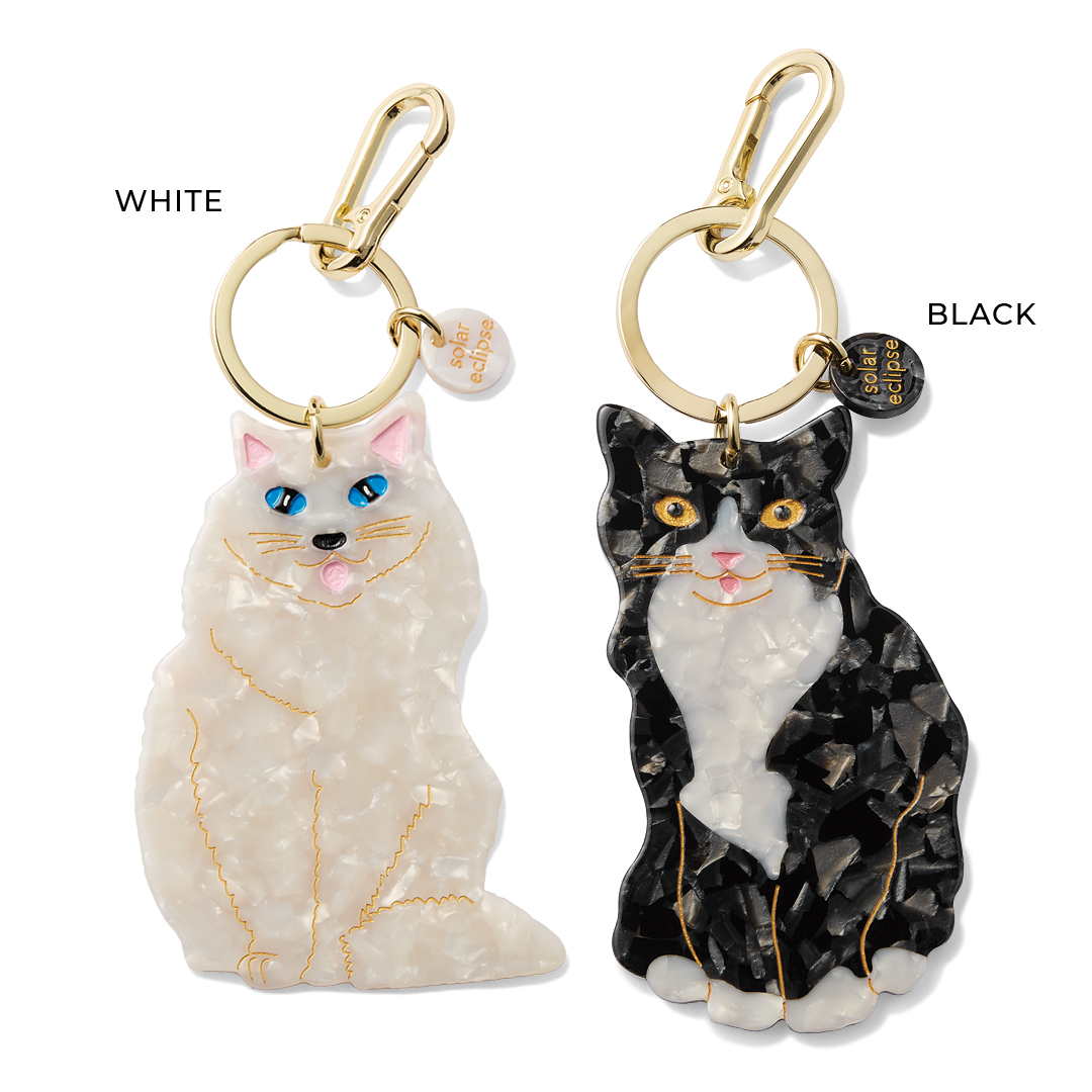 ソーラーエクリプスのHand-painted Cat Bag Charm+Keychain