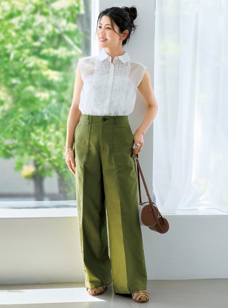 E by éclatの夏名品、着比べました!168cmと159cmでわかるリアルな着こなし比較 éclat premium2026年8月号特集