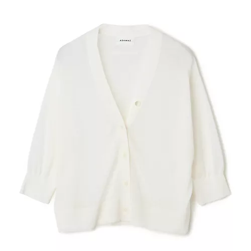 ADAWAS×eclat【別注】リネン混シアーカーディガン