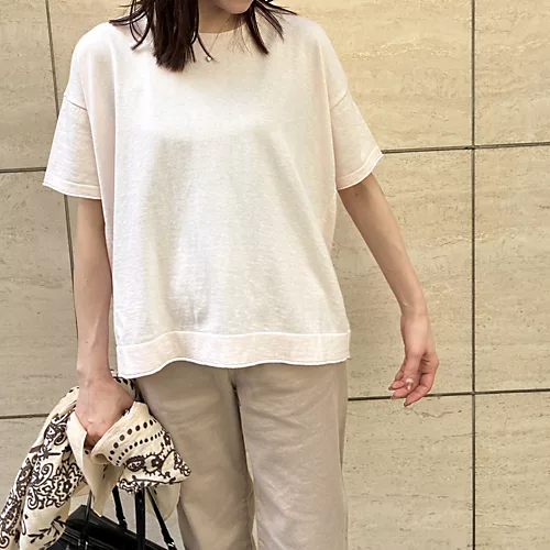 C.T.plage×eclatコットンカシミヤTシャツ¥14,300