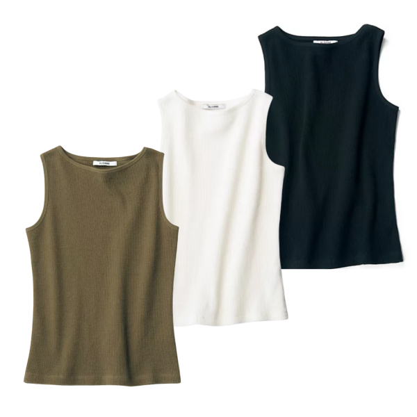 SLOANE×eclat【宮崎桃代さん別注】ワッフルタンクトップ