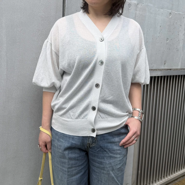 40代・50代の夏コーデ|一枚で華やぐラメカーディガン着回し5選