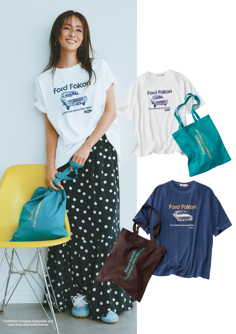 【suadeo別注】Ford FalconプリントT&トートバッグセット