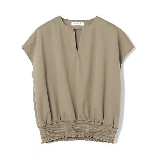 E by eclatキーネック裾ギャザートップス¥15,400