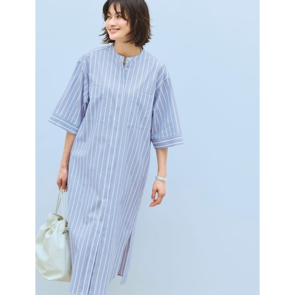【エクラ 華組 高田季世子さん】ワンピース着回し6コーデ「drawell for E by eclat シャツワンピース」