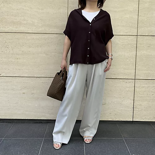 E by eclat【とろみ】タックパンツ￥17,600