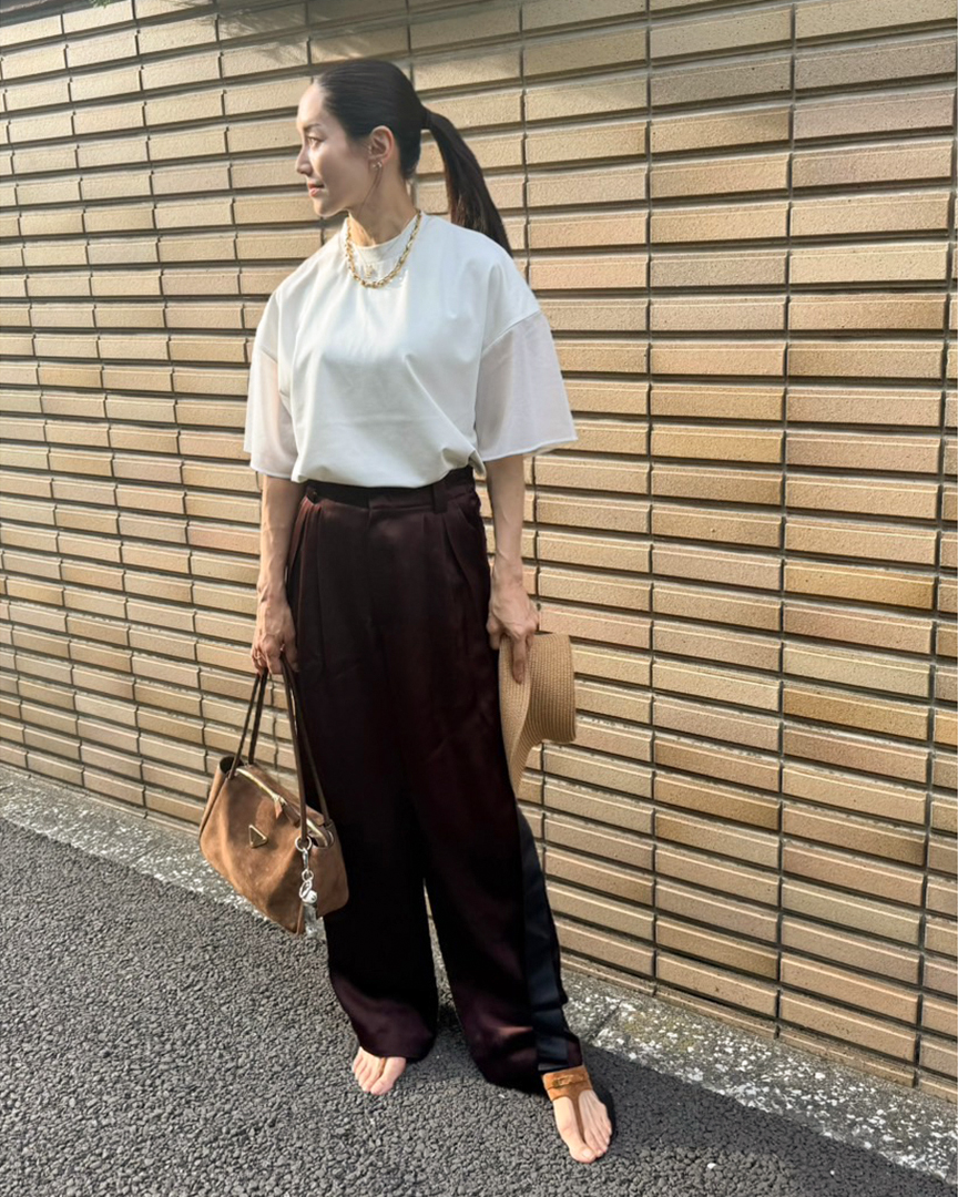 【接触冷感・UVカット・洗える】スタイリスト亀恭子さんコラボ!1枚で品よく映える、夏の「即戦力・大人の日常着」