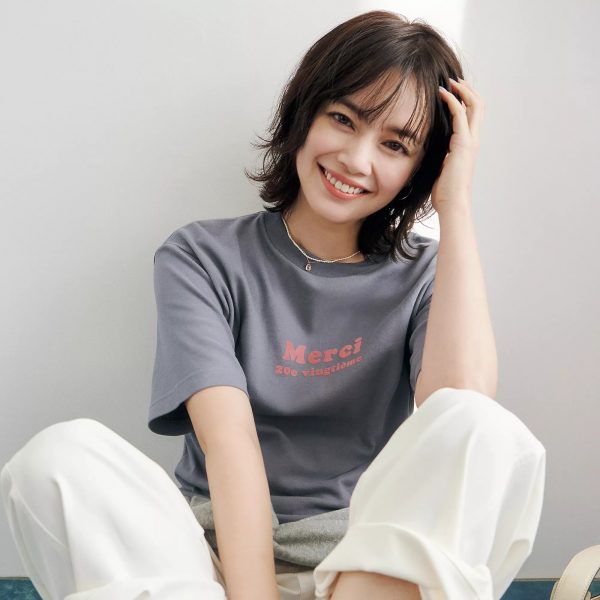 12closet【洗える】USA コットン Merci Tシャツ¥5,500