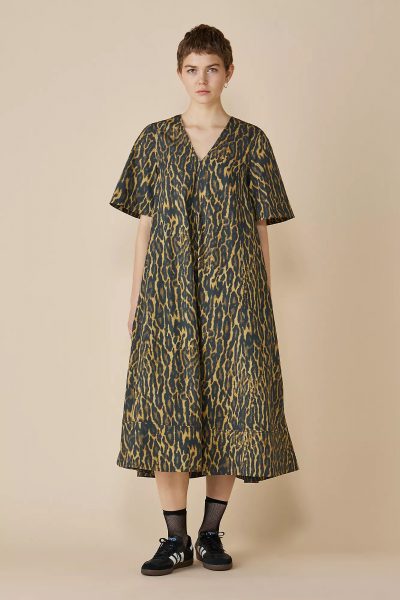 GANNIPrinted Stretch Cotton A-line Long Dress¥51,700