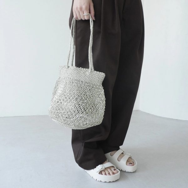 The Bagmatiメタリックマクラメバッグ¥9,900