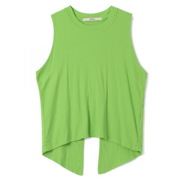 pelleqdouble layered back open sleeveless